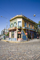 corner of El Caminito in La Boca a neighbourhood of Buenos Aires