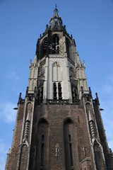 Tower of the New Church in Delft, Netherlands