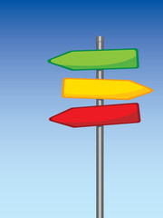 Blank signs for text