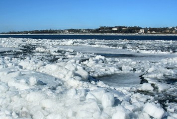 Ice on river