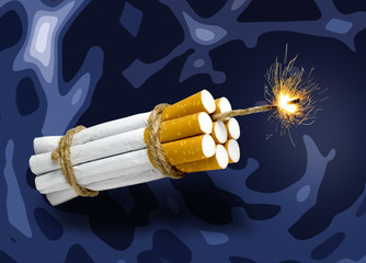 cigarette bind in kind a dynamite with spark