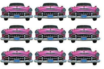 pink oldtimer car dream