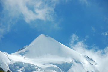 Close-up of Silberhorn Peak in the Swiss Alps