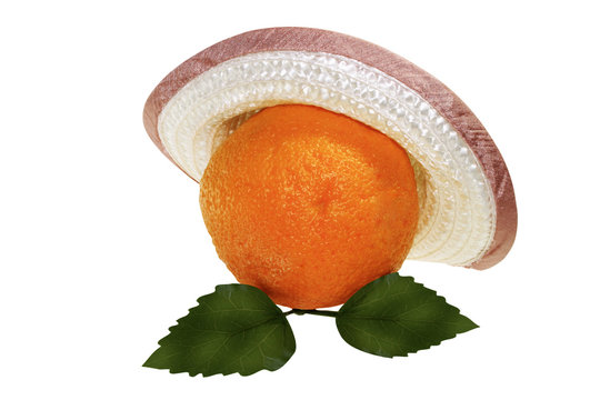 orange in feminine hat
