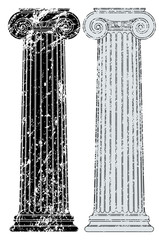 Two Grunge Columns