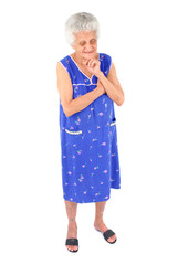 Full Senior with blue cloth on white .