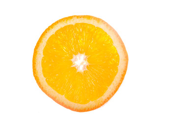 Segment of the orange. Object on a white background
