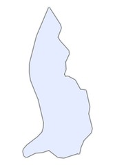 Liechtenstein light blue map with shadow