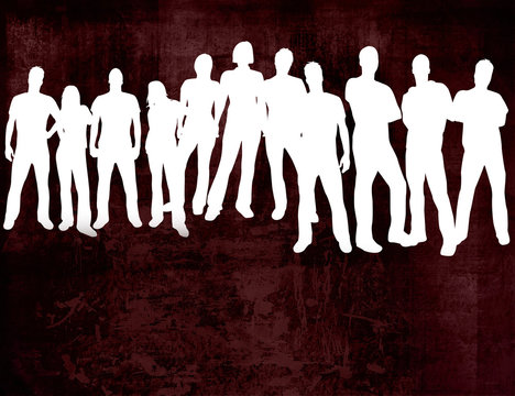 textures style of people silhouettes 