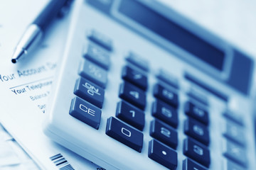 calculating and sorting bills for payment.