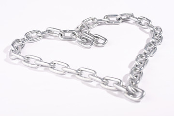 Fototapeta premium Chain combined in the form of heart