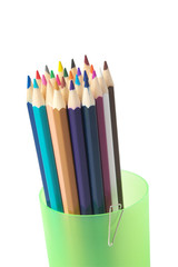 Assortment of coloured pencils