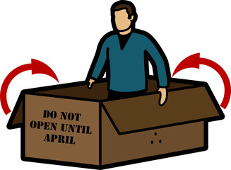 Man Hibernating For Winter