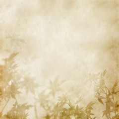 Aged Paper with faded leaves imprint