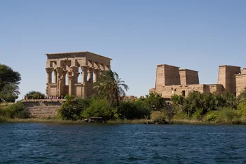 Cercles muraux Egypte Temple de Philae vue depuis le Nil