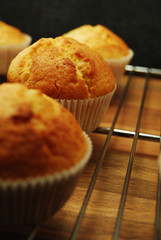 Muffins on a rack