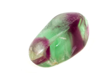 Decorative stone fluorite on a white background