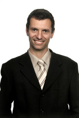 young business men portrait isolated on white