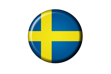 Schweden Flaggen Knopf