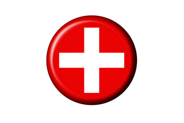 Schweiz Flaggen Knopf