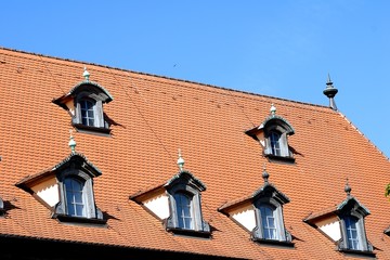 Fototapeta na wymiar Bamberg Rathaus Dach