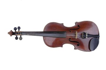 Fototapeta premium old Violin isolated on white