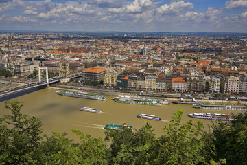 Fototapeta premium budapest : danube et pont elisabeth