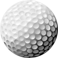 Golf Ball Vector, Heavily Shaded