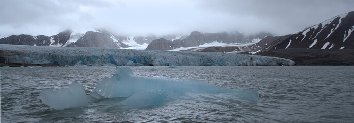 Small Glacier floating close to shore 