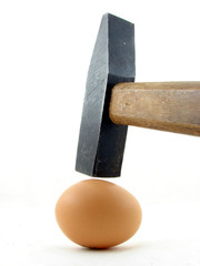 Hammer and egg isolated