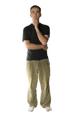 Fototapeta premium Isolated Man Looking Up