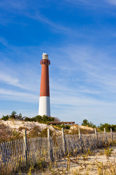 Barnegat Lighthouse on Long Beach Island in New Jersey.