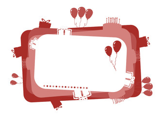 birthday card, red