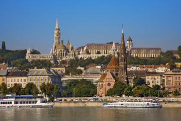 église matays et danube, budapest