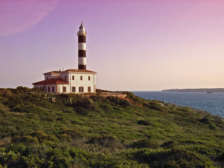 Fototapeta na wymiar Porto Colom Lighthouse