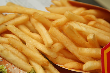 Beautiful, golden french fries oozing out!