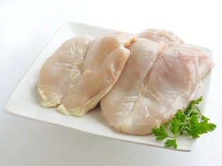 white chicken meat