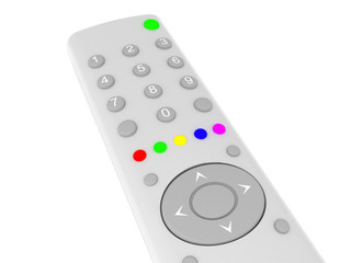 3d illustration of tv control closeup