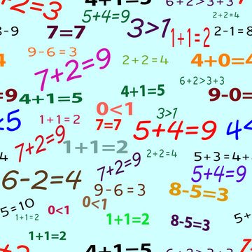 Seamlessly vector wallpaper funny mathematics