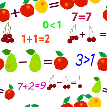 Seamlessly vector wallpaper fruit mathematics
