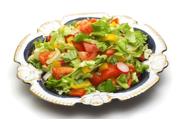 salad on white background
