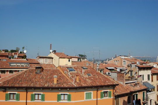 Roof tops in Verona, Italy