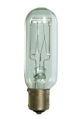 Power bright projector lamp. Isolated image on white background.