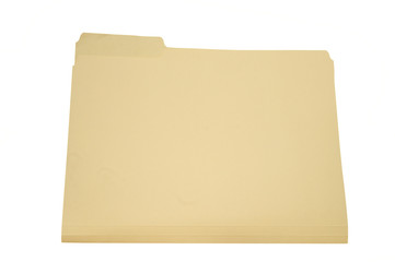Plain file folder isolated on white
