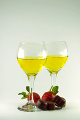 Wine, Strawberries and Chocolate