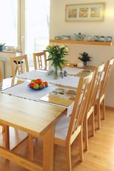 Elegant Dining Room in bright tint