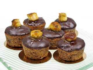 bananen schokoladen muffin