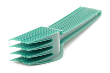 object on white - kitchen utensil - plastic fork