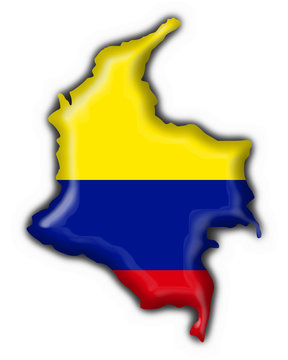 colombia button flag map shape