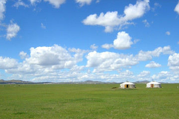Yourtes en Mongolie